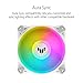 ASUS TUF Gaming TF120 ARGB White Edition Chassis Fan 3-Pin Customizable LEDs Blade, Advanced Fluid Dynamic Bearing