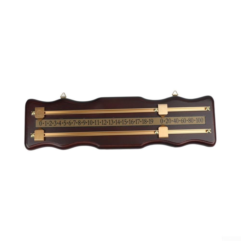 Marcador de Billar Doble Vía MDF 43cm Deslizante(Dark Red)