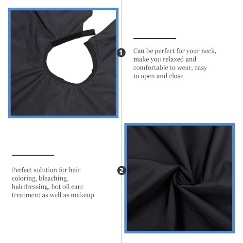 Capa para Corte de Pelo Profesional Impermeable Negra miniatura 3