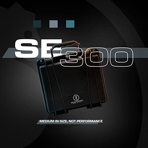 Seahorse 300 Fp1 Heavy Duty Single Pistol Case - Tsa Approved / Mil Spec / Ip67 Waterproof / Usa Made For Firearms, Pistols, Handguns; Stores 1 Pistol And 1 Magazine (Orange) #TOP3