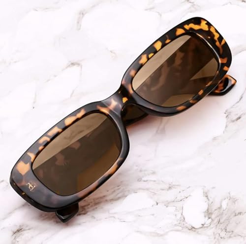 Image of ARICKS Rectangle Sunglasses for Women Men | Trendy Retro Fashion, UV 400 Protection, Square Frame