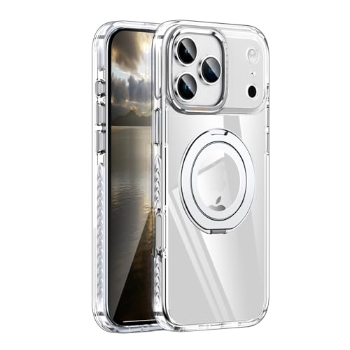 Bolvee iPhone 17 用 ケース リング 透明 クリア magsafe対応 ワイヤレス充電 アイフォン17 カバー iphone17 スマホケース マグネット搭載 薄型 耐衝撃 スタンド機能 マグセーフ 6.3インチ iphone17カバー (