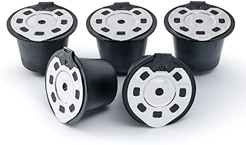 MG Coffee Nespres Reusable Capsules Stainless Steel Lids Refillable Coffee Pods for Nespres Machines （Original Line Machines）with Stainless Steel Tamper