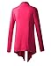AMORE ALLFY Women's Soft Drape Cardigan Long Sleeve Fuchsia XX-Large