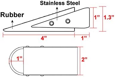 Miniatura 3 de Elome Tope de puerta de goma, soporte de cuña de seguridad resistente, se adapta a suelos de hormigón laminado de madera para casa, dormitorio,