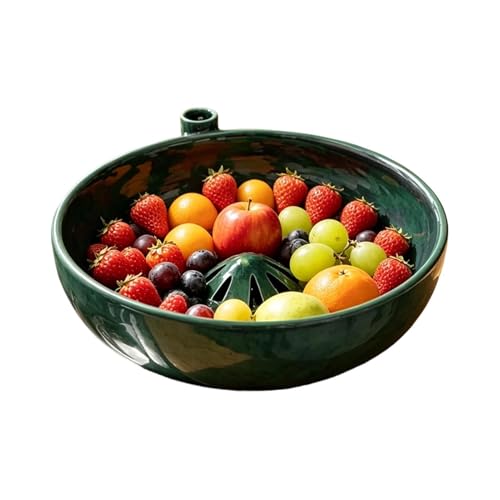 Berry Washing Bowl - 5.91x5.91 Inches Rotating Fruit Cleaning Colander, Drainable Wash Strainer with Spin-Rinse Design, Vegetable and Fruit Washing Basket, Strawberry Cherry Tomato Grape Cleaner Bowl