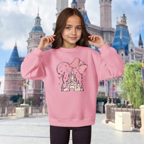 Image of Magic Kingdom Sweatshirts for Girls Magical Castle Graphic Long Sleeve Shirt Kids Toddler Vacation Pullover Cute Top
