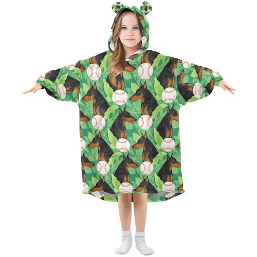 Couverture à capuche polaire surdimensionnée enfant pour stopper les frissons à la maison