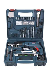 Bosch GSB 500W 500 RE Corded-Electric Drill Tool Set (Blue), 10 mm