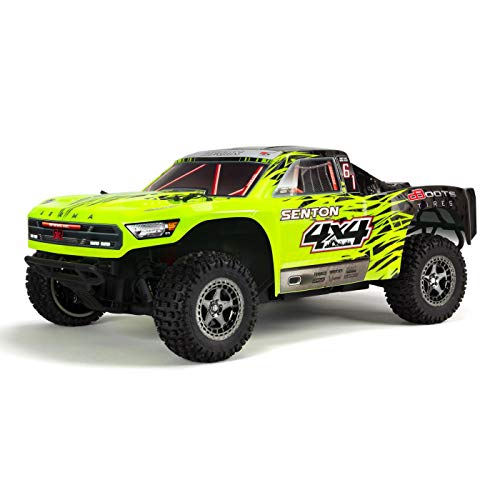 ARRMA 1/10 SENTON 4X4 3S BLX Brushless 4WD RC Short Course Truck RTR with 2.4GHz Radio (Battery Not Included), Green/Black (ARA102721T1)