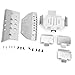 Tbest 6Pcs/Set RC Skid Plate Set, RC Front Rear Axle Chassis Armor Set Protection Skid Plate Compatible with 6 G63 6-Wheel RC Car Trx6 Accessories Trx6 Upgrades