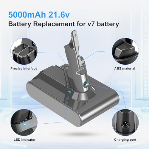 Image of 5000mAh 21.6V V7 Battery Replacement for Dyson V7 /SV11 Battery