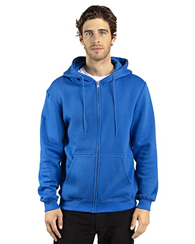 Threadfast Apparel Unisex Fleece Full-Zip Hooded Sweatshirt, Royal, Small