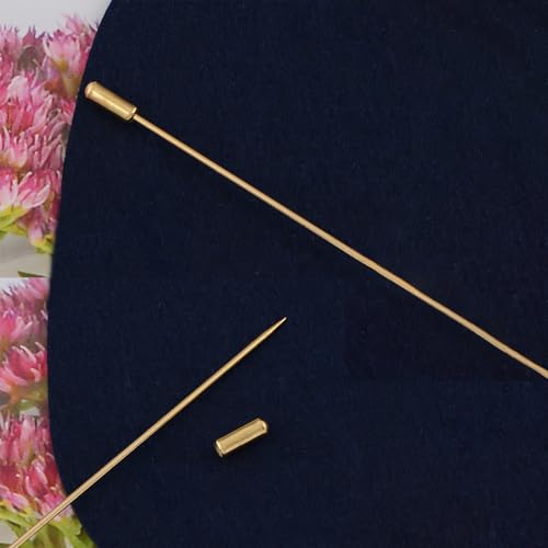 Image of Alilang 2Pcs Classic Hat Pins for Women and Lapel Brooch Set Vintage Style Decorative Stick Pins for Hats Suits Scarves Fitted Hats to Keep Hat in Place