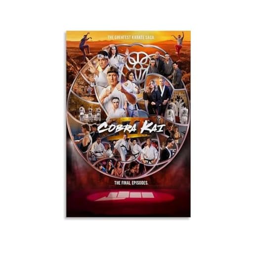 juaseehke Cobra Kai - Póster decorativo de lienzo para habitación, póster estético para decoración de pared, 30 x 45 cm, estilo sin marco