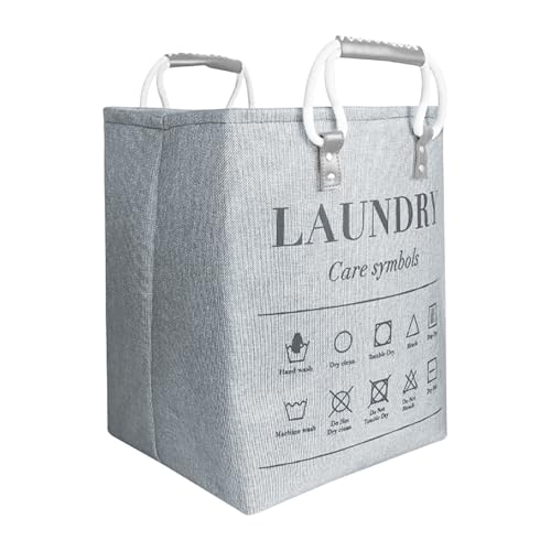Cesto para la ropa plegable – Contenedor de 48 litros, diseño de cesta plegable, asa ligera, fácil instalación para el transporte, compacto | Organizador de toallas