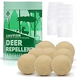 SUAVEC Deer Repellent, Rabbit Repellent Outdoor, Deer and Rabbit Repellent for Plant, Deer Deterrent for Trees, Deer Out Deer Deterrent, Rabbit Repellant for Yard, Deer Off Deer Away Repellant-8 Packs