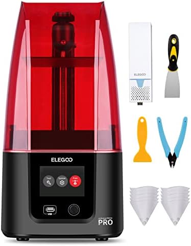 ELEGOO Mars 3 Pro 3D Printer, 4K Mono 6.6 Inch LCD MSLA UV Resin Printer with Odor Reducing Facility and Screen Protector, Speedy Printing and High Precision, 5.62x3.5x6.8 Inch Build Volume