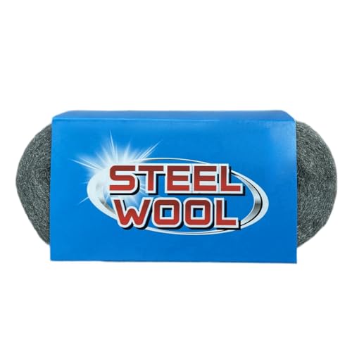 Steel Wool, 3'' x 11Ft, Grade 0000 - 4 - Fine Wool for Wood Refinishing, Cleaning Pots and Pans, Mice Control