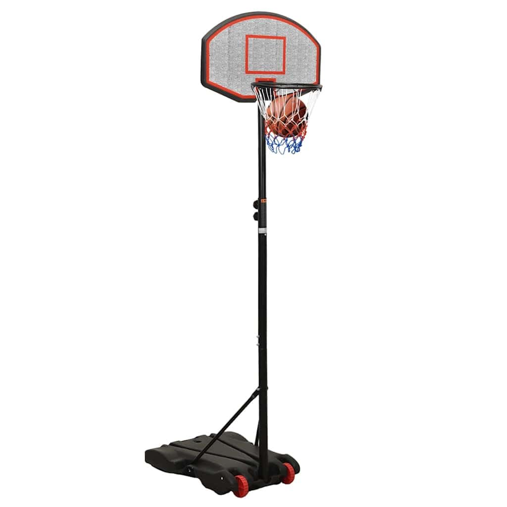 Soporte de baloncesto ajustable de 258 a 363 cm con soporte enrollable para jardín e interior
