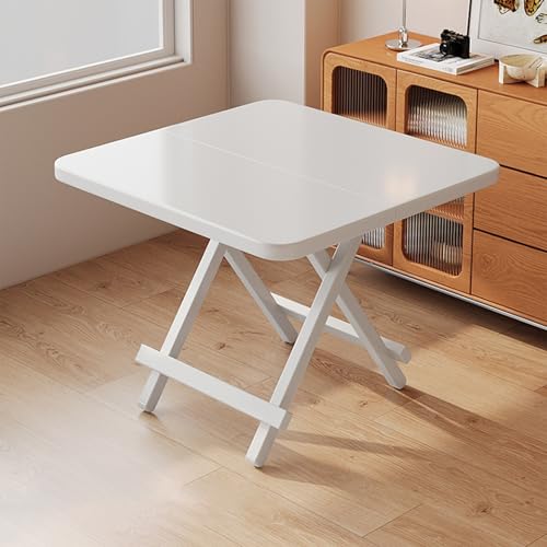 Mesa Plegable, Pequeña Mesa de Comedor for El Hogar, Lista for Usar, No Requiere Instalación, Adecuada for Restaurantes, Apartamentos, Oficinas, Camping(White,80cm)