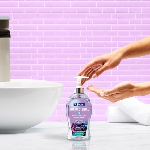 Image of Softsoap Liquid Hand Soap Pump, Antibacterial White Tea and Berry Fusion, 11.25 Ounce