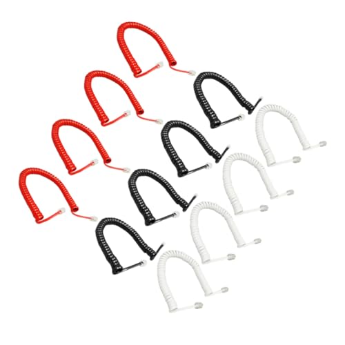 Cable receptor teléfono rizado para línea teléfono espiral fijo de doce unidades