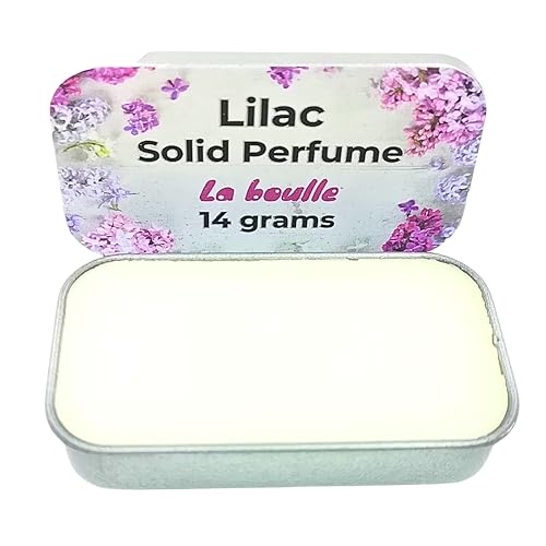 Lilac Solid Natural Perfume Balm. For Sensitive Skin. Handmade Natural Cosmetics. Vegan. Made in UK.
