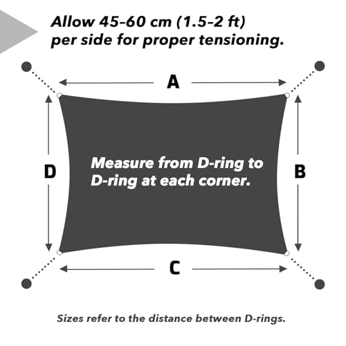 Voile d'ombrage triangulaire 4x4x4 m imperméable contre la chaleur et l'eau