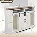 MAISON ARTS Buffet Cabinet Sideboard Farmhouse Coffee Bar with Sliding Doors 52