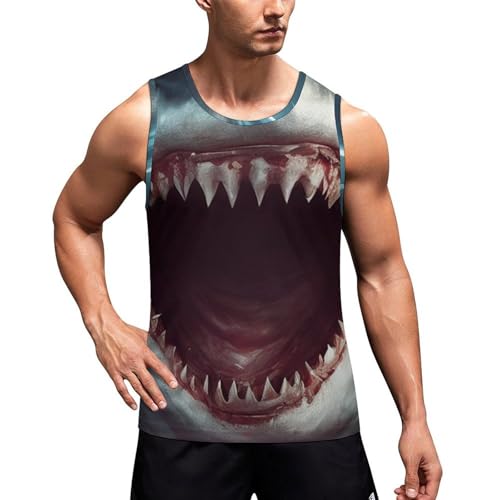 Supdreamc Mens Crewneck Sleeveless Undershirt Sportswear for Tennis Gym, Muscle Tank Top