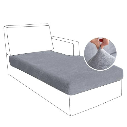 BXFUL Housses de Coussin de Siège de Canapé, Housse de Coussin de Canapé en Chenille Extensible, Housse de Protection pour Meubles Antipoussière avec Fond...