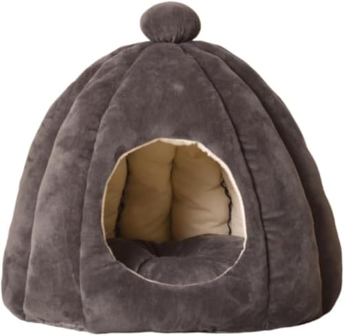 CokBlu猫用半密閉型ベッド|取り外し洗えるカバー オールシーズン対応 暖かく保温性猫の安心感空間を提供 家庭用ペットベッド