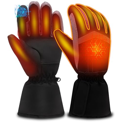SVPRO Guanti riscaldati USB per uomo e donna, alimentati a batteria, guanti invernali riscaldanti per riscaldamento, guanti termici touchscreen, per sci, moto, ciclismo, escursionismo, caccia