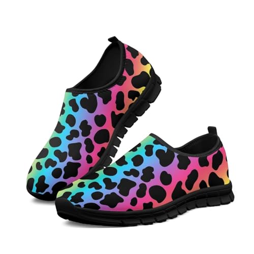 Animal Print Casual Shoes for Women Slip on Sneakers Hands Free Shoes for Outdoor Travel Shopping