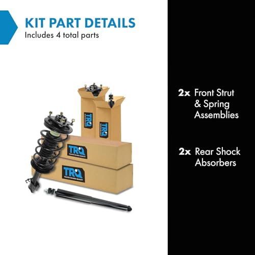 Image of TRQ Front and Rear Complete Strut Assembly & Shock Absorber Kit Complete Strut & Coil Spring Assembly Compatible with 2008-2012 Ford Escape 2008-2011 Mazda Tribute Mercury Mariner