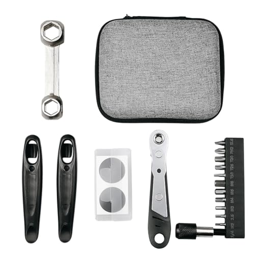 Clé à cliquet pour vélo multifonction avec kit de tournevis 1/4