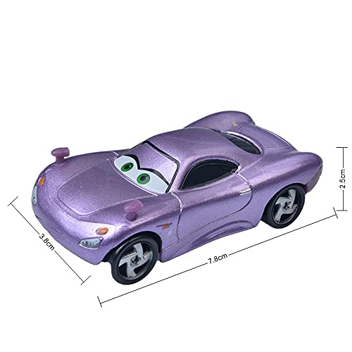LZWJD Pixar Cars 3 Chick Hicks Police McQueen Mater Fabulous Hudson 1:55 Diecast Metal Alloy Model Car Toys For Boys (Color : Holly Shiftwell)