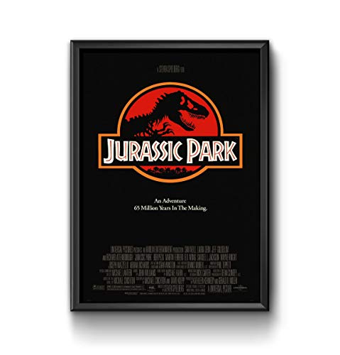 QUADRO POSTER COM VIDRO JURASSIC PARK POSTER CLÁSSICO
