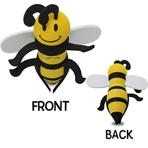 HappyBalls Happy Bee Car Antenna Topper/Mirror Dangler/Desktop Spring Stand Bobble (Fits Thick Fat Style Antenna)