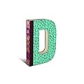 Alphabook Libro a Forma di Lettera D, Carta, Fantasia Multicolore, 19x14x3 cm idea regalo matrimonio, per la mamma, per decorare, ricordi, diario, fotografie