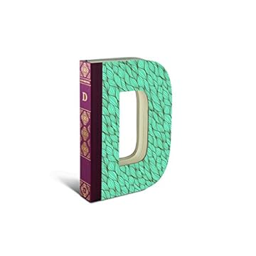 Alphabook Libro a Forma di Lettera D, Carta, Fantasia Multicolore, 19x14x3 cm idea regalo matrimonio, per la mamma, per decorare, ricordi, diario, fotografie