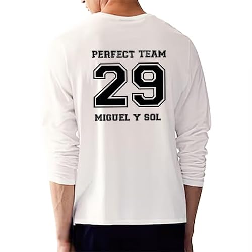 Transparent Gift Pijama Personalizado con Nombre y Número Team. Verano e Invierno. Parejas, Mujer y Hombre. Regalo Original y Divertido. Ropa de Dormir. Regalos Originales para Familia