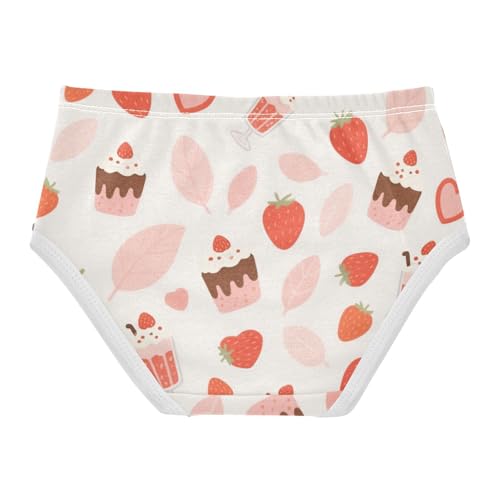 Girls' Underwear Strawberry Toddle Brief Panties 2-8 Years 203007042