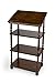 HomeRoots Medium Brown Poplar Hardwood Solids, Cherry Veneer Vintage Oak Library Stand