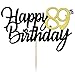Happy 89th Birthday Cake Toppers Glitter 89th Anniversary Cake Topper 89 Years Loved Bday Decorations 89 Gold Birthday Cake Decorations Eighty-nine Party Supplies for Women Men(Black Gold)