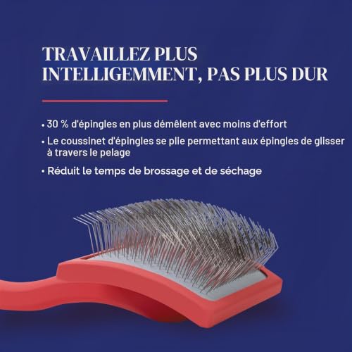 Chris Christensen Baby G Brosse démêlante pour chien Corail Taille S – vue 3