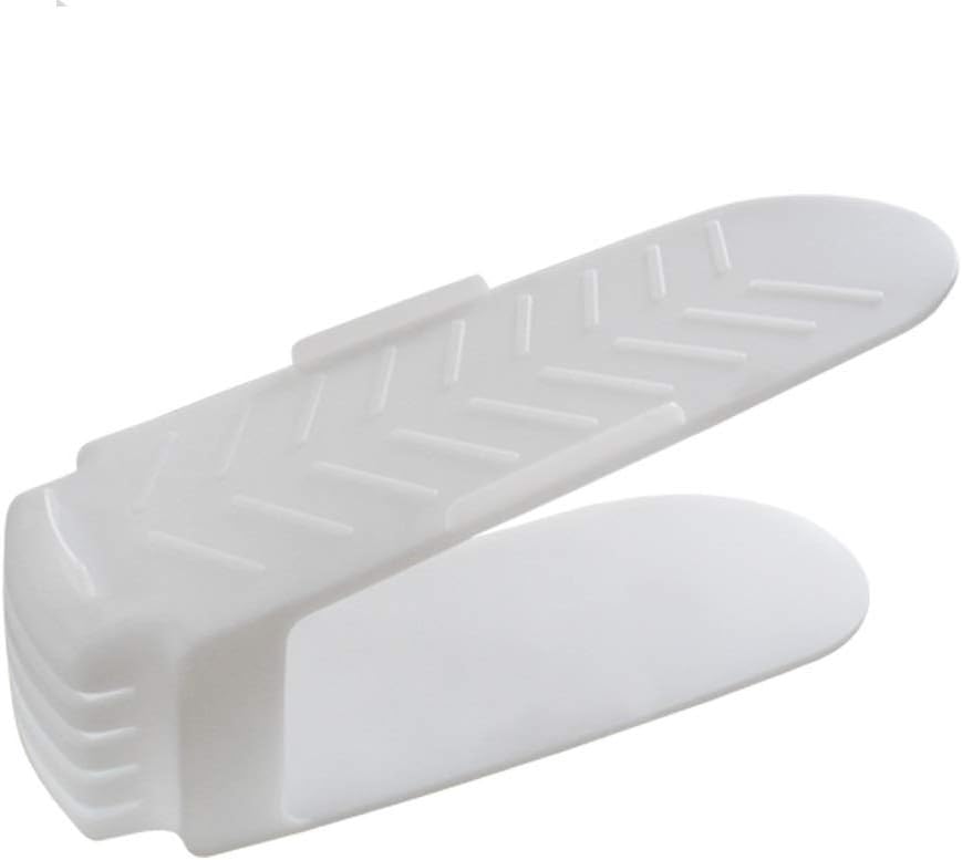 12 Piece Plastic Shoe Organizer, White Aditya Polymers