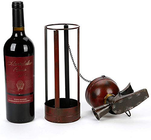 gmjiujialff Tabletop Wine Rack Fire Extinguisher Metal Bottle Holder Handcrafted Modern Art Home
