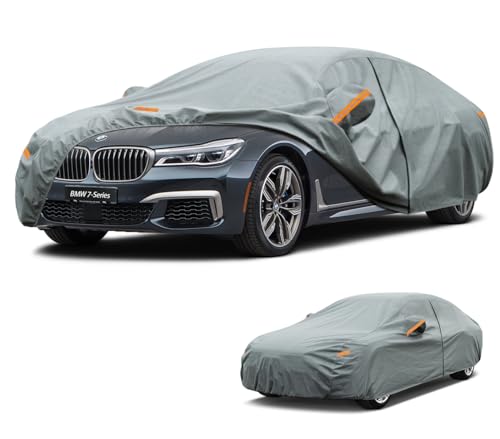 Image of Kayme Heavy Duty Car Cover Custom Fit BMW 7-Series 740i 750i 750Li 745Li 760i(2001-2026), Waterproof All Weather for Automobiles, Full Exterior Covers Sun Rain UV Protection.